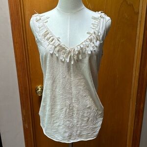 JCrew silk embellished tissue tank. Size M
